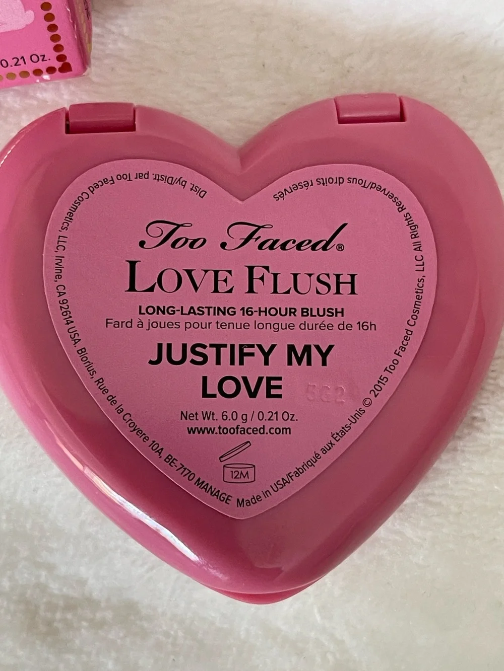 Too Faced Love Flush Long Lasting Blush Justify My Love New